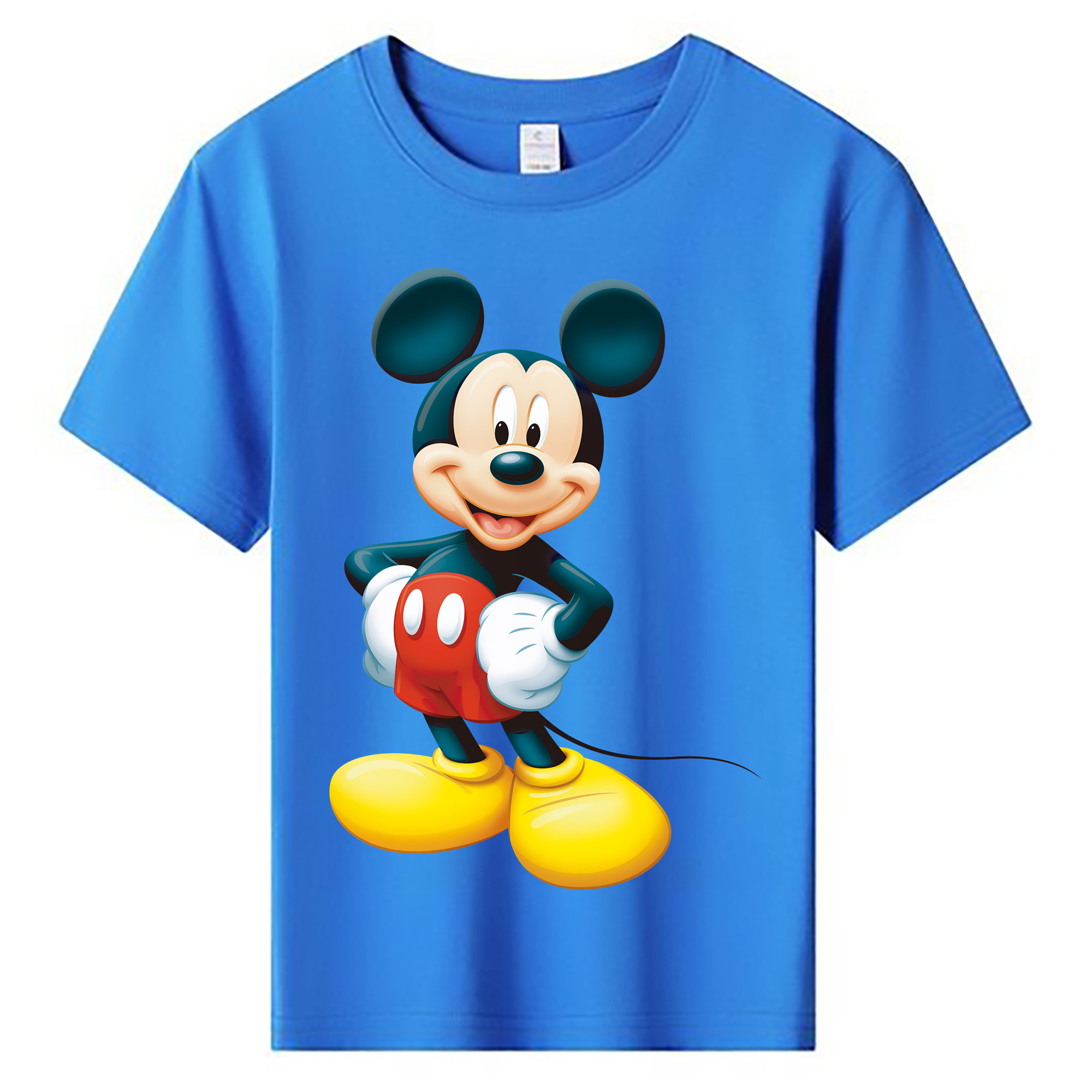 （画像用） ミッキーマウス Mickey Mouse 綿100％キッズTシャツ（フロントプリント）